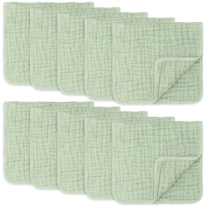 Comfy Cubs Muslin Burp Cloths - Pack of 10