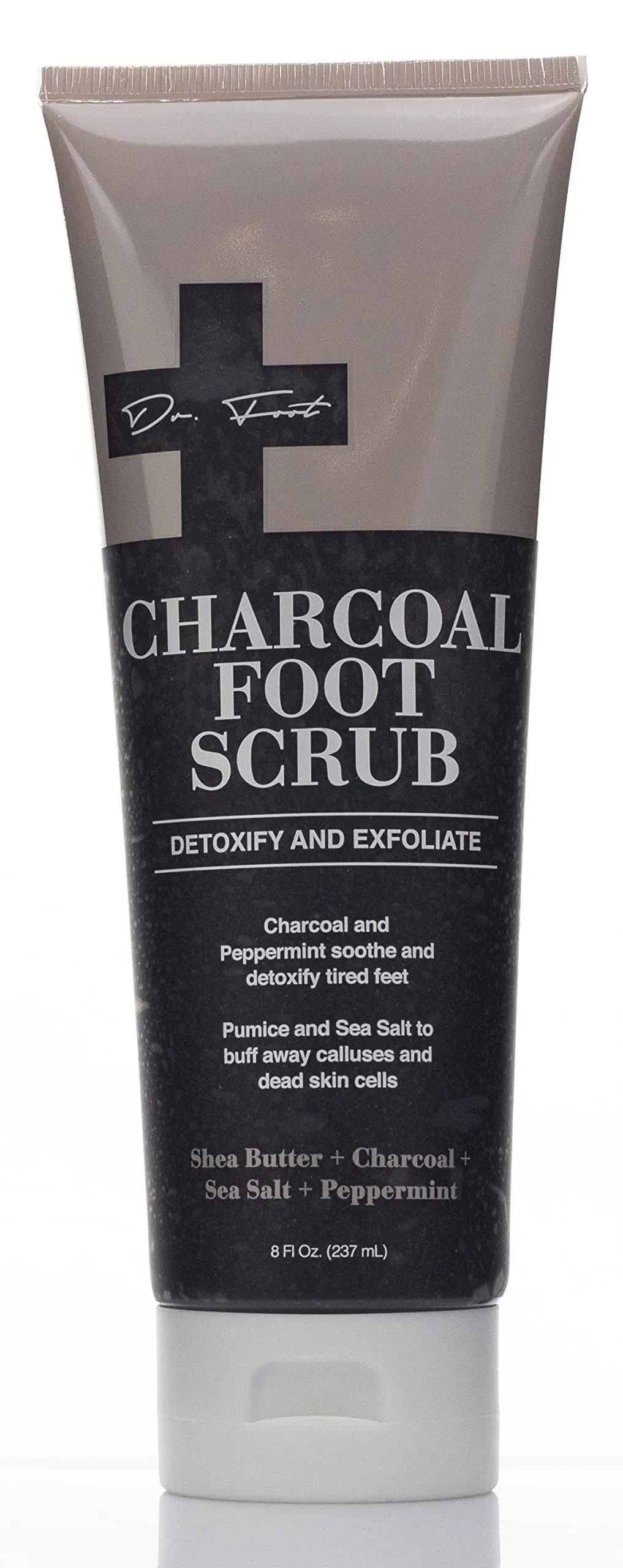 Dr. Foot Charcoal Foot Scrub 8 fl. oz.  NEW