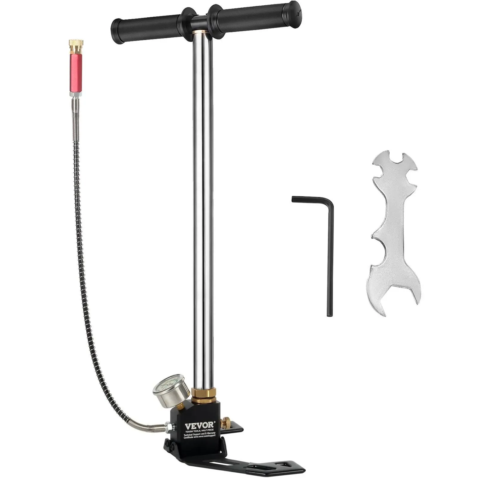 BestEquip Airgun PCP Pump 4500PSI High Pressure Hand Pump 3 Stage Pump Chamber PCP Air Pump