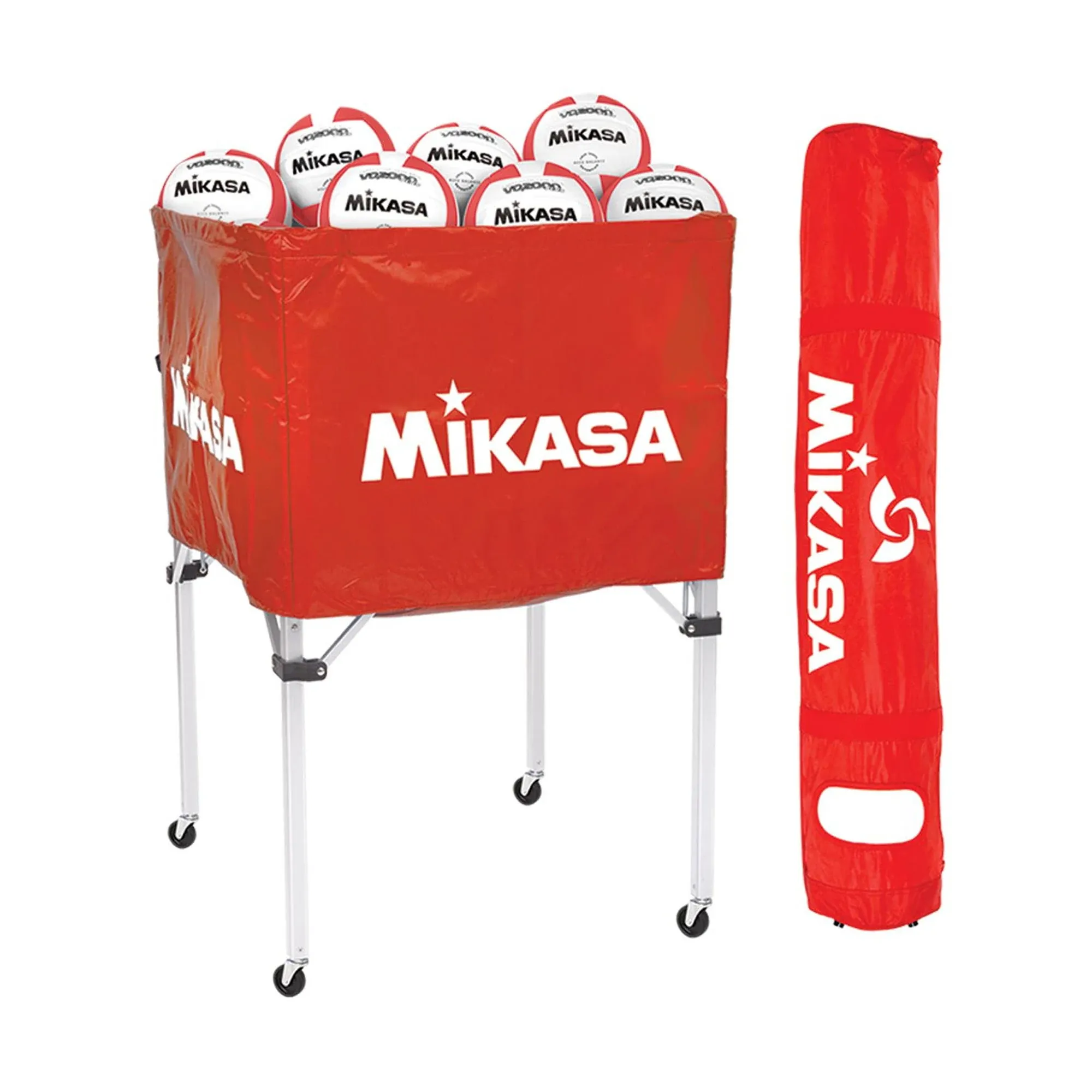 Mikasa Folding Ball Cart | Black, Blue, or Red Available | Holds 24 Balls