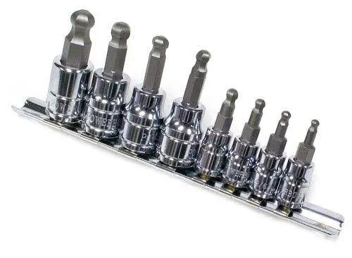 Powerbuilt SAE Wobble Ball Hex Bit Set 8-Piece