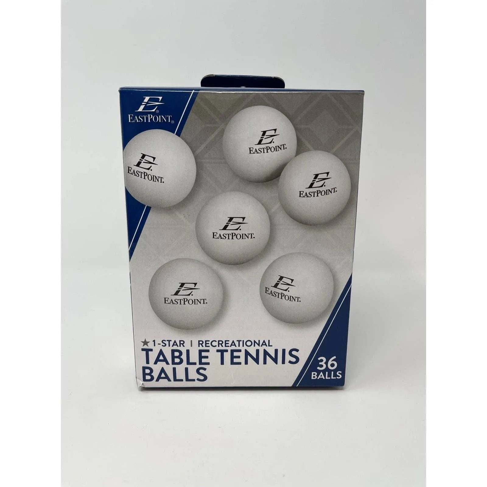 Sealed Box Of 36 EastPoint 1-Star Recreational Table Tennis Balls 36-40mm New