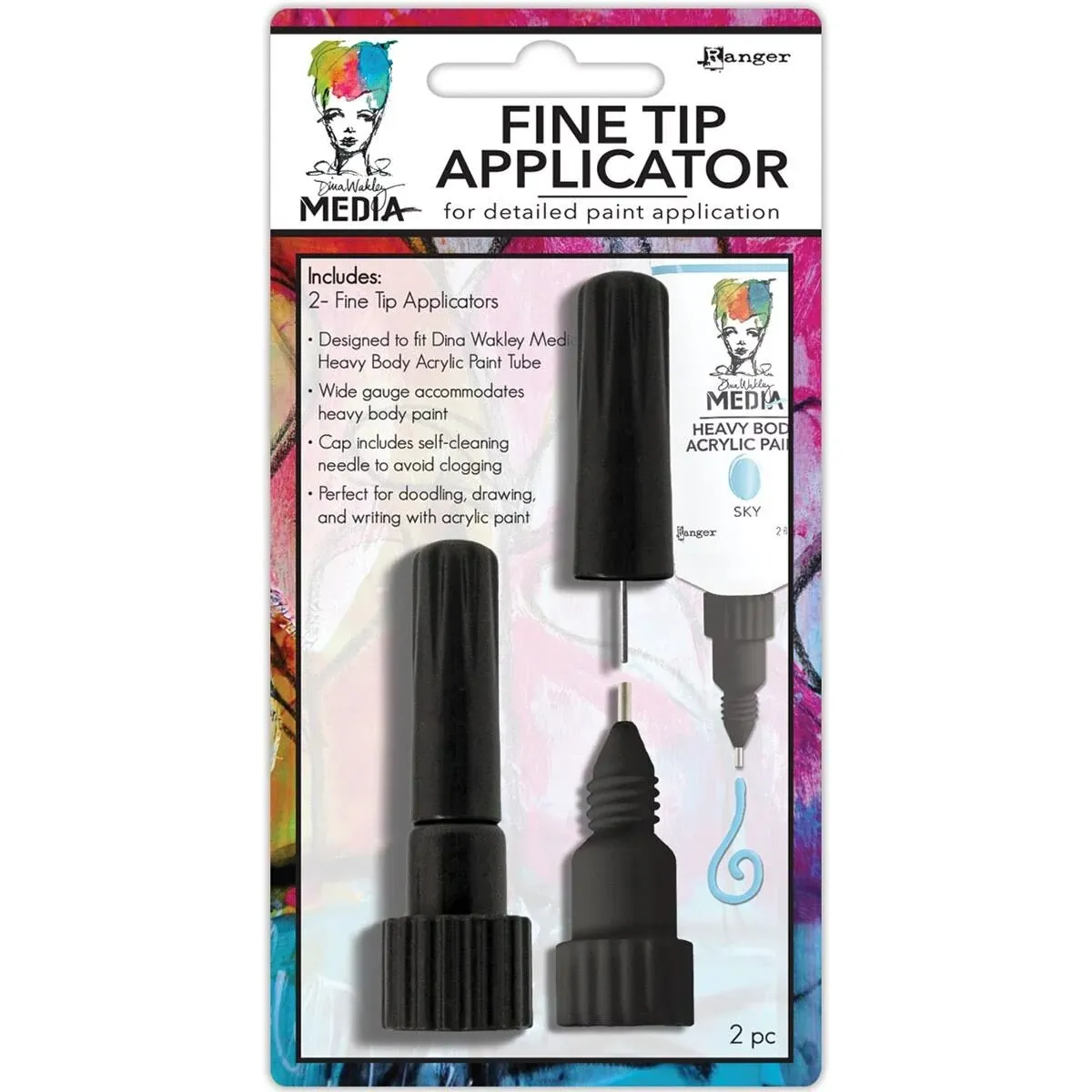 Dina Wakley Media Fine Tip Applicators 2 Pkg