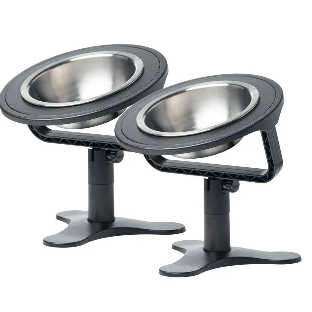 TOLOPU Adjustable Raised Cat Food Bowl, Tilted Elevated Bowl