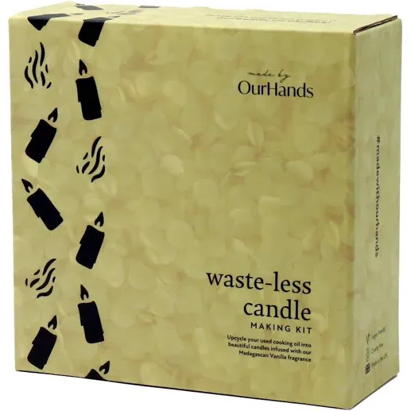 waste-less candle making kit - create 5 sustainable delicately-scented candles from upcycled cooking oil