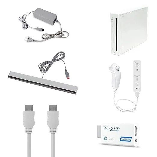 Generic Nintendo Wii Console, White HDMI Bundle (Renewed)