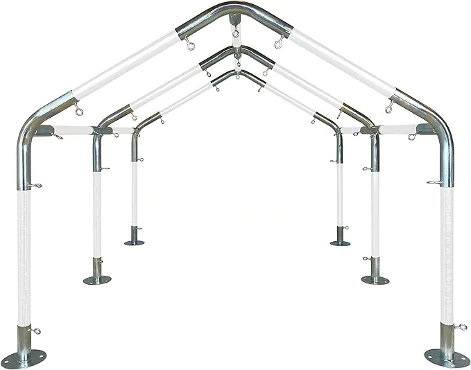 Carport Kit, 20&#39; x 20&#39; High Peak Canopy Fittings, DIY Metal Carport Frame Parts, 1-1/2&quot; EMT Fittings