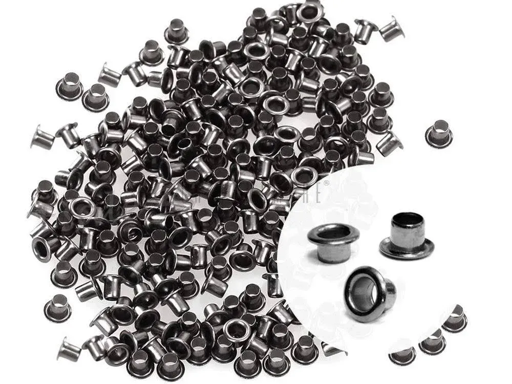 2MM Hole 200PCS Tiny Grommets Eyelets Self Backing for Bead Cores Clothes Lea...