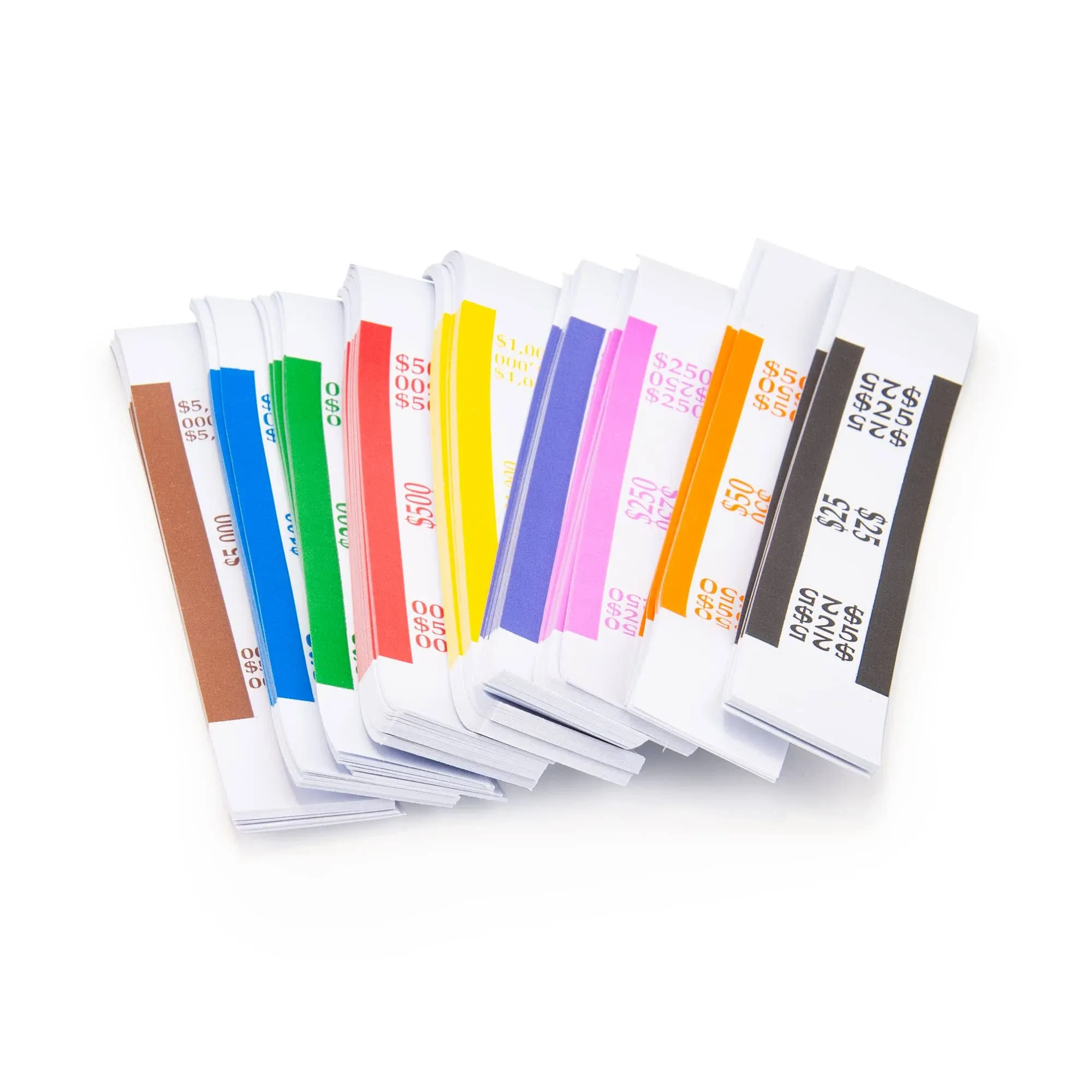 L LIKED Money Band Bundles Self Sealing Currency Straps for Bill Wrappers (9 Colors - 360 Assorted)