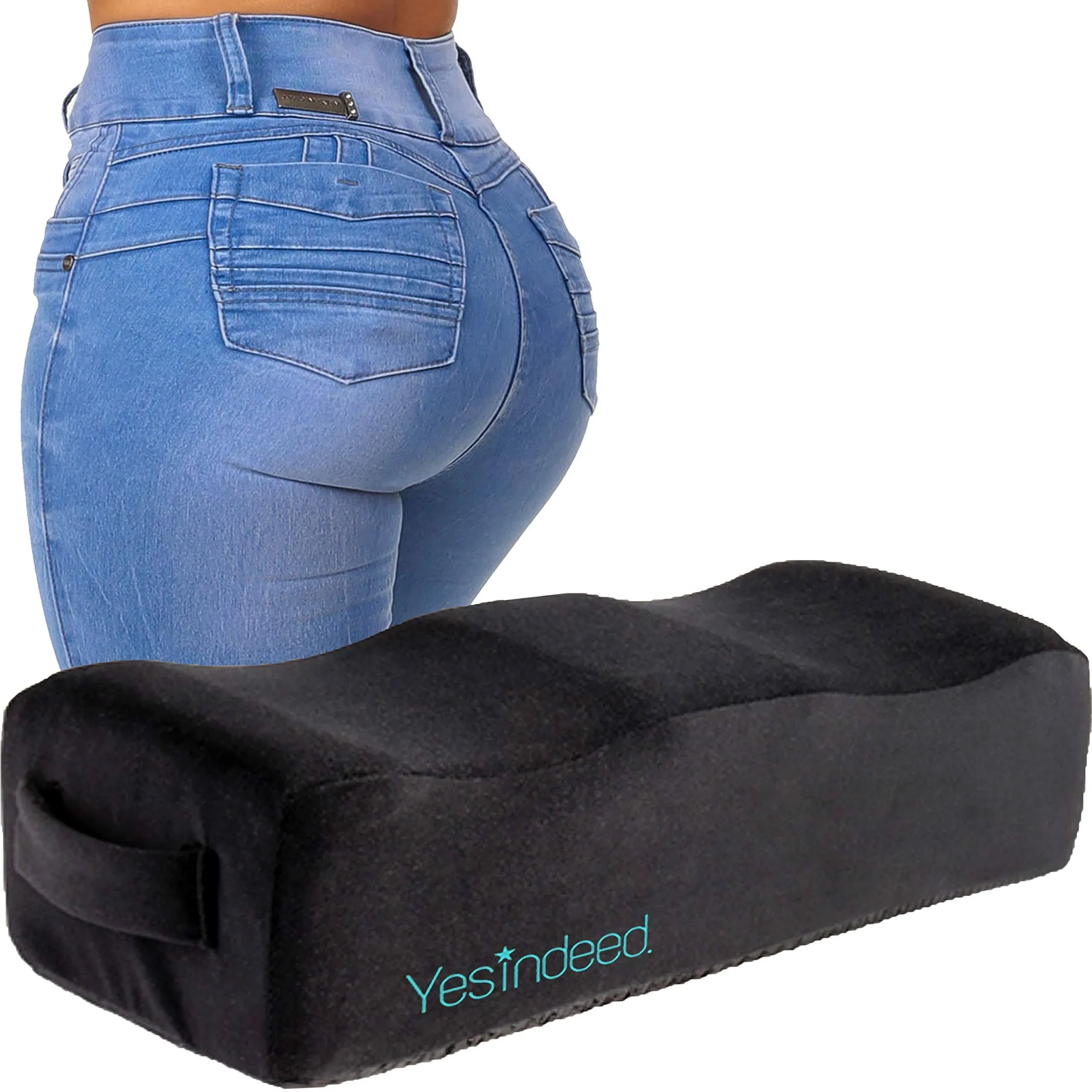 YESINDEED Brazilian Butt Lift Pillow + Back Support Cushion – Dr. Approved BBL Foam Pillow with Carrying Bag for Post Surgery Recovery – Comfortable and Firm Cushions Set