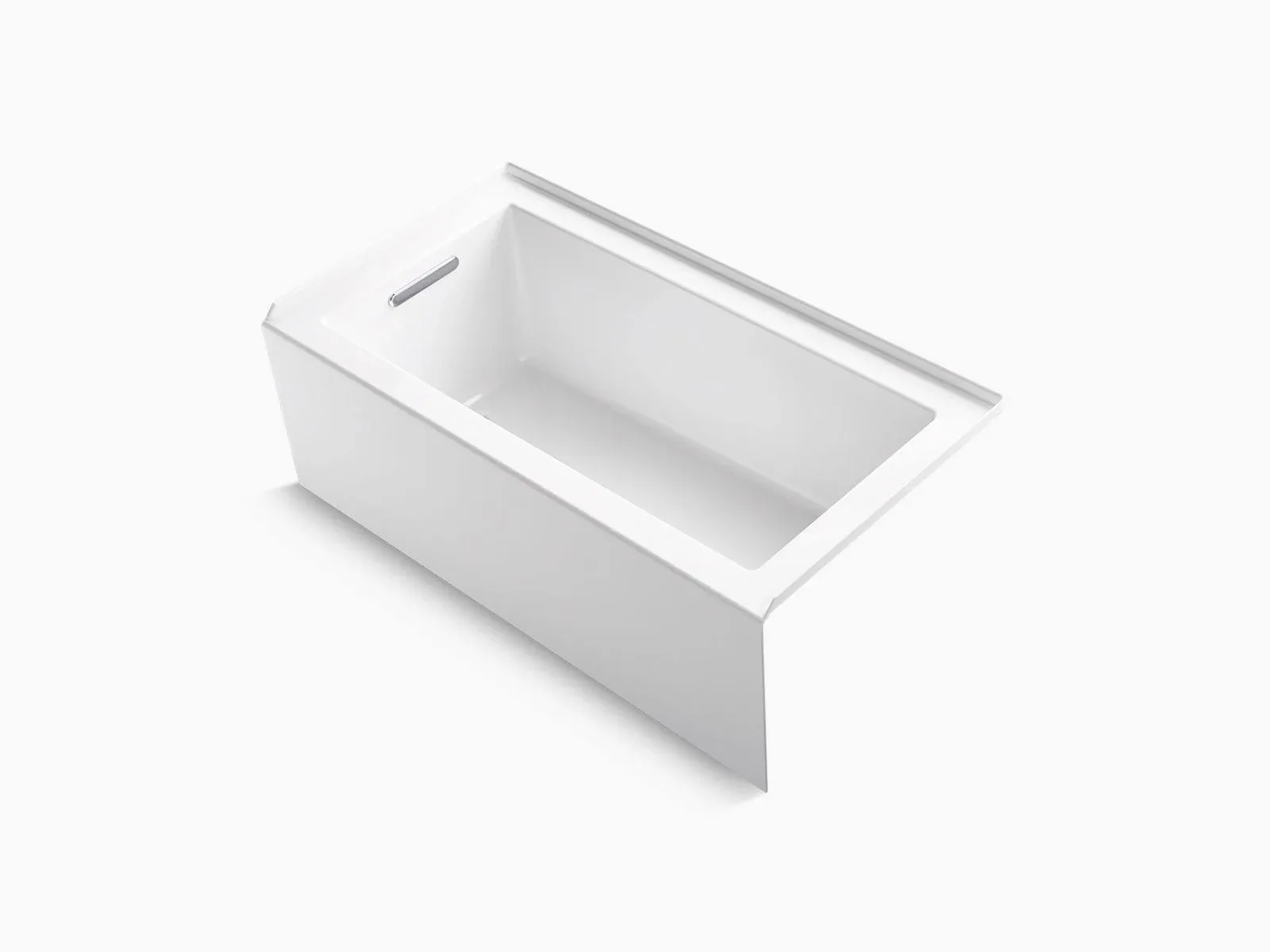 Kohler K-1957-LA Underscore 60" x 32" Alcove Bath, Left Drain - Biscuit