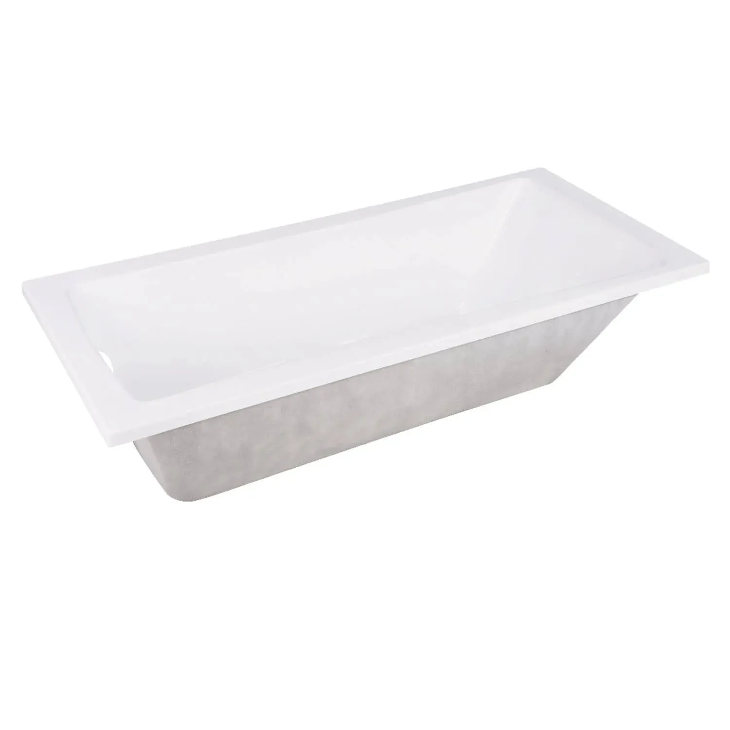 Aqua Eden 59-Inch Acrylic Drop in Tub with Reversible Drain, White - Kingston ...