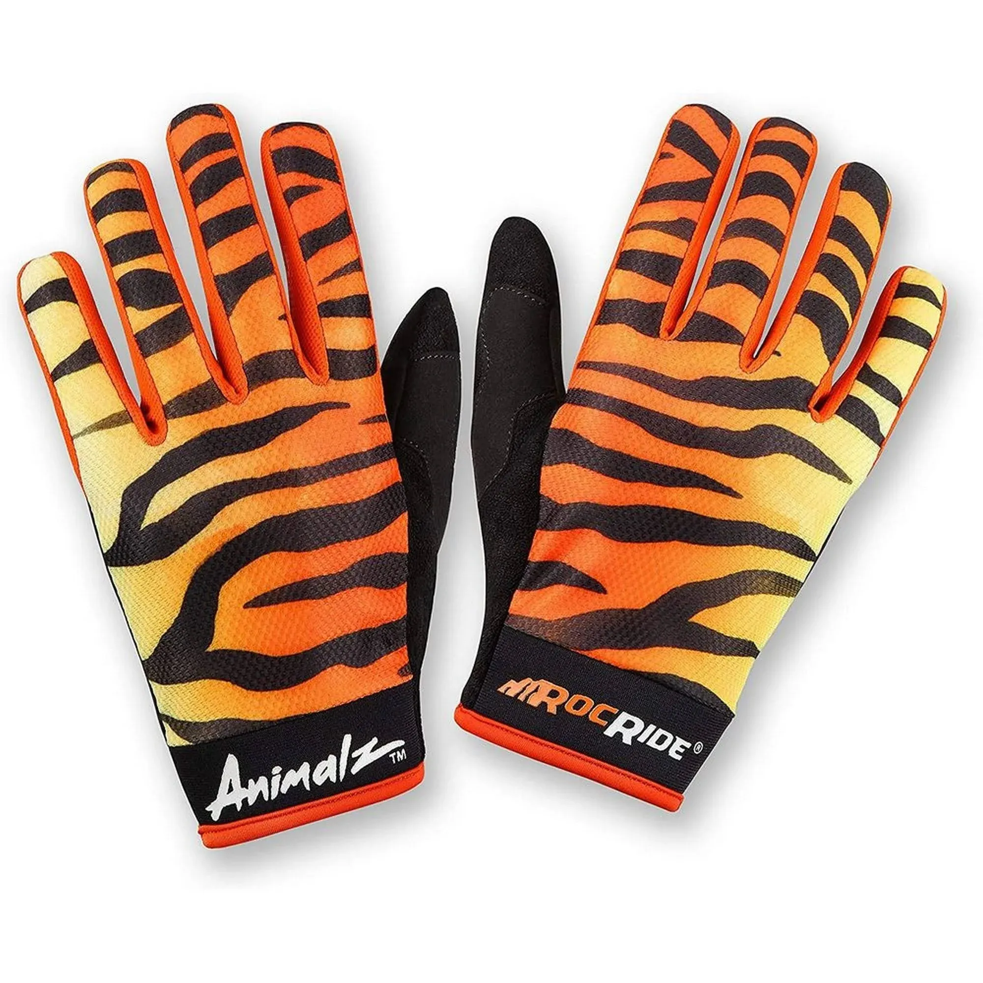 Animalz Full Finger Womens Cycling Gloves with Screen Compatible Tips. Mountain Biking, Road and BMX. Expressive Animal Print Designs.