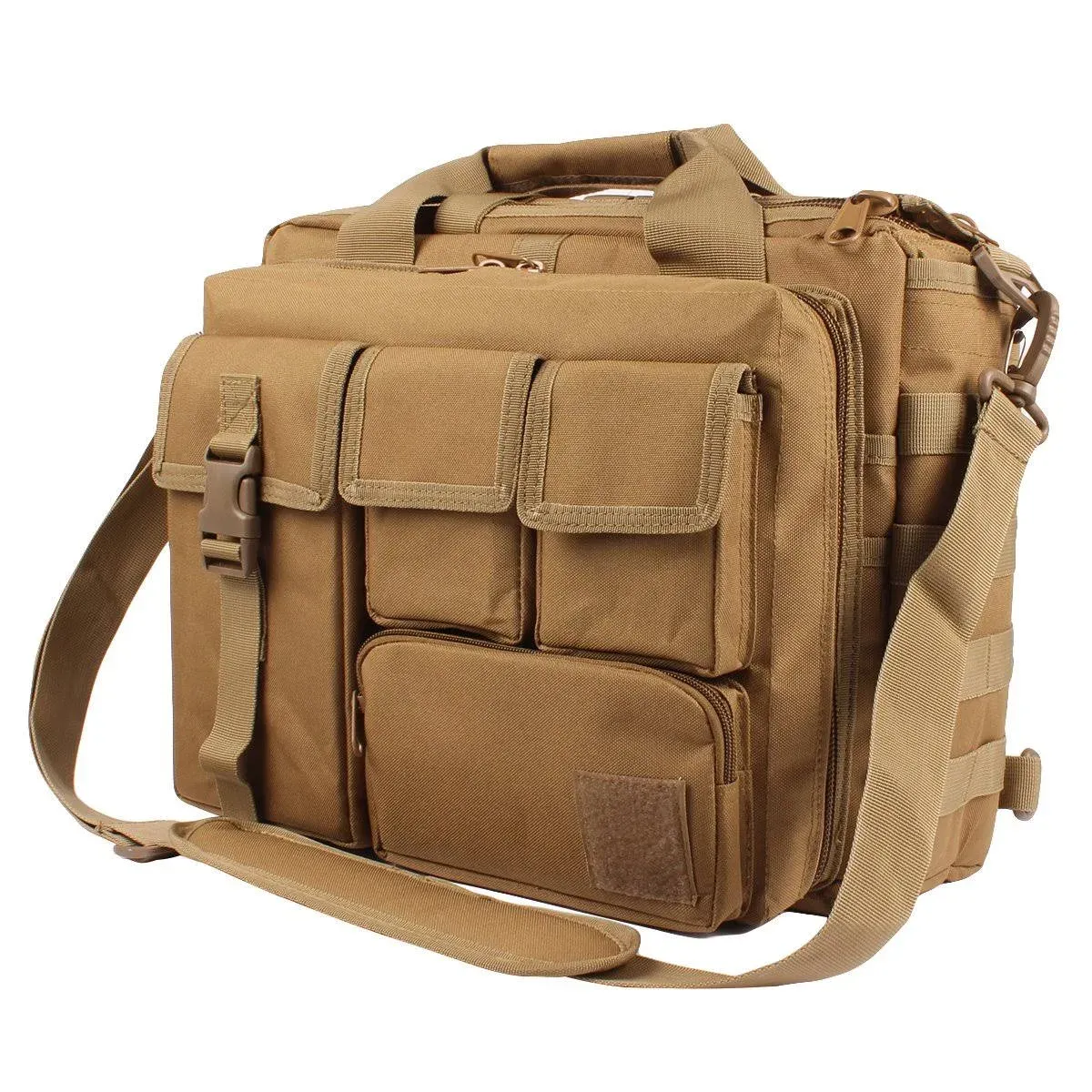 GES Tactical Briefcase, 15.6&#034; Men Messenger Bag Military Khaki, Khaki 