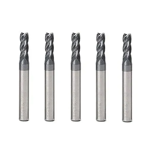 5 Pcs 5mm Cnc Carbide End Mill Set 4 Fultes Milling Cuttertungsten End Milling B