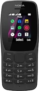 Nokia 110-2G Unlocked Dual Sim Feature Phone - 1.77" Screen - Black