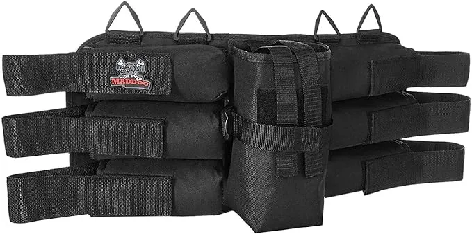 Maddog Sports 6+1 Deluxe Padded Paintball Harness - Black