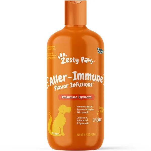 Zesty Paws Aller-Immune Flavor Infusions Chicken Flavored Liquid Allergy & Immune ...