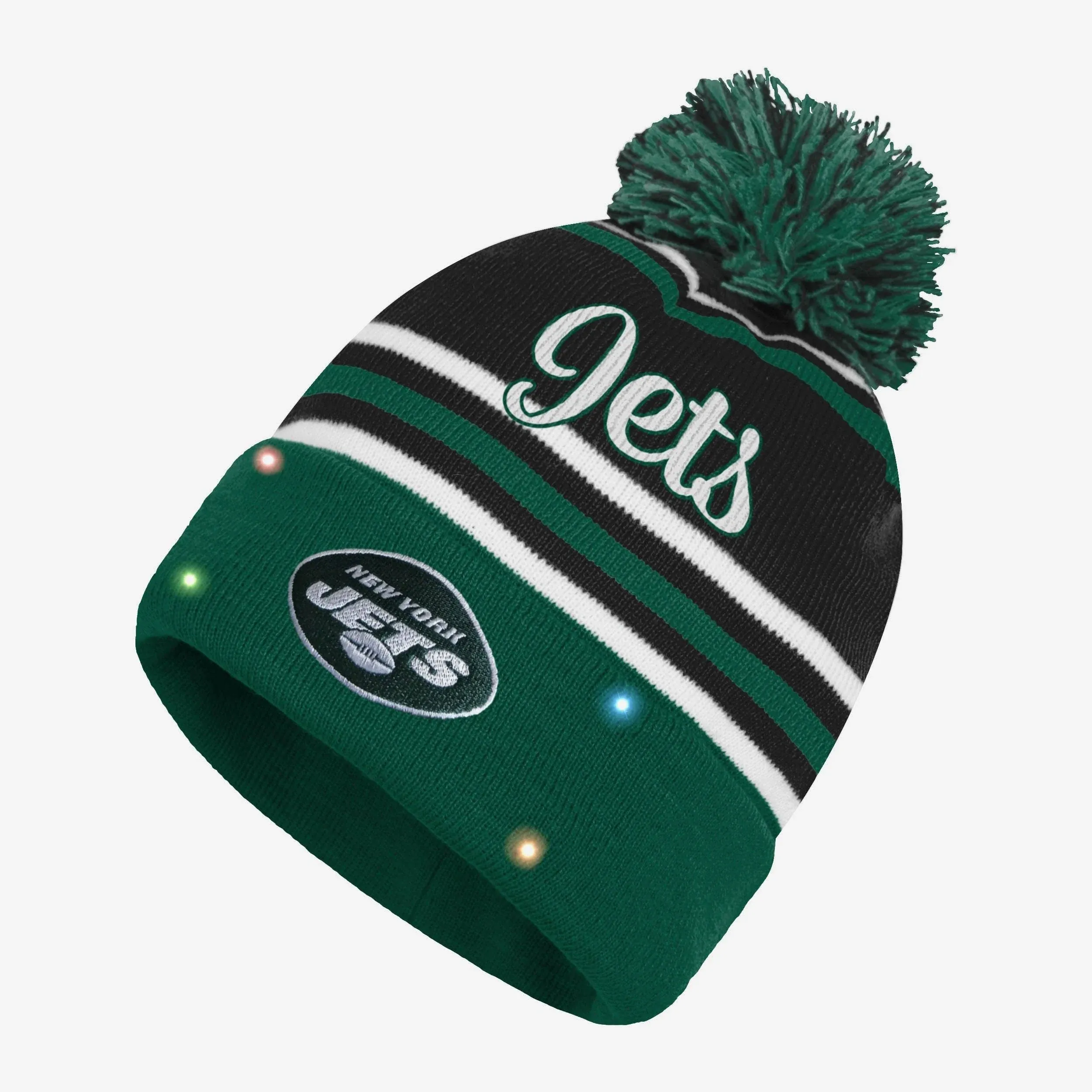 New York Jets NFL Womens Wordmark Script Light Up Beanie