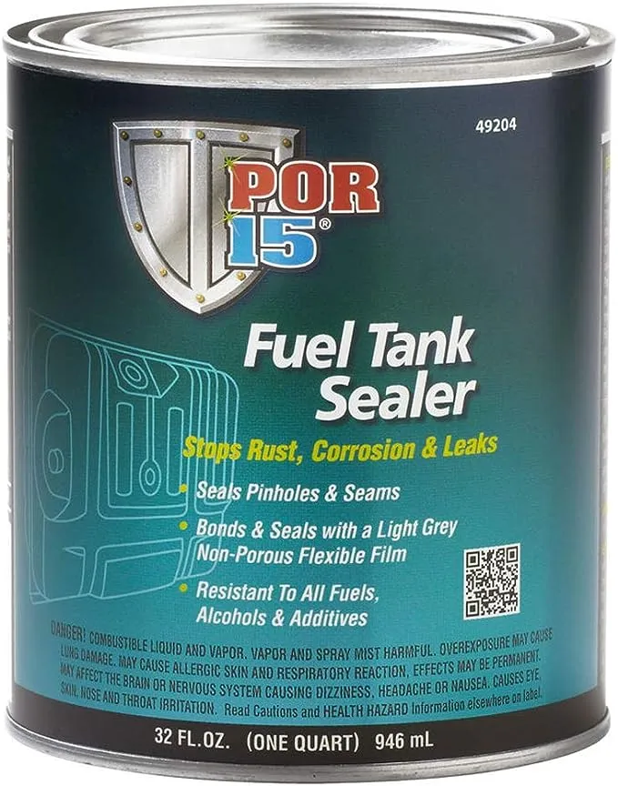 POR-15 Fuel Tank Sealer, Stops Rust, Corrosion and Leaks, Resistant To All Fuels, Alcohols and Additives, 32 Fluid Ounces, 1-quart