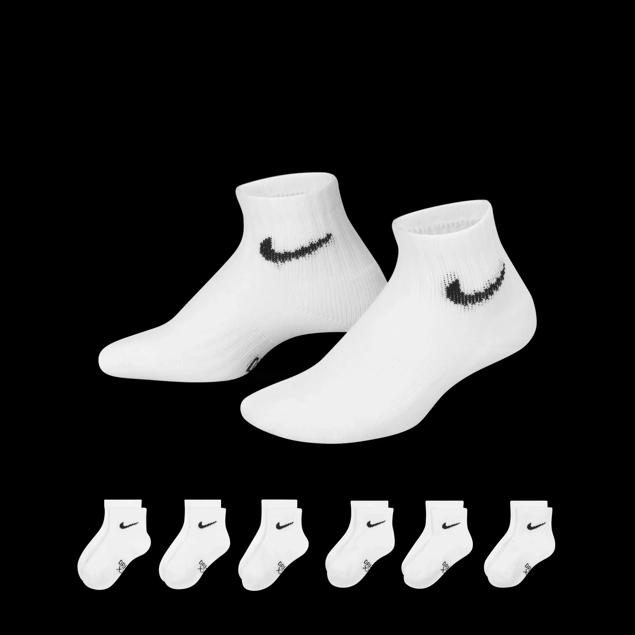 Nike Dri-FIT Little Kids' Ankle Socks (6 Pairs)