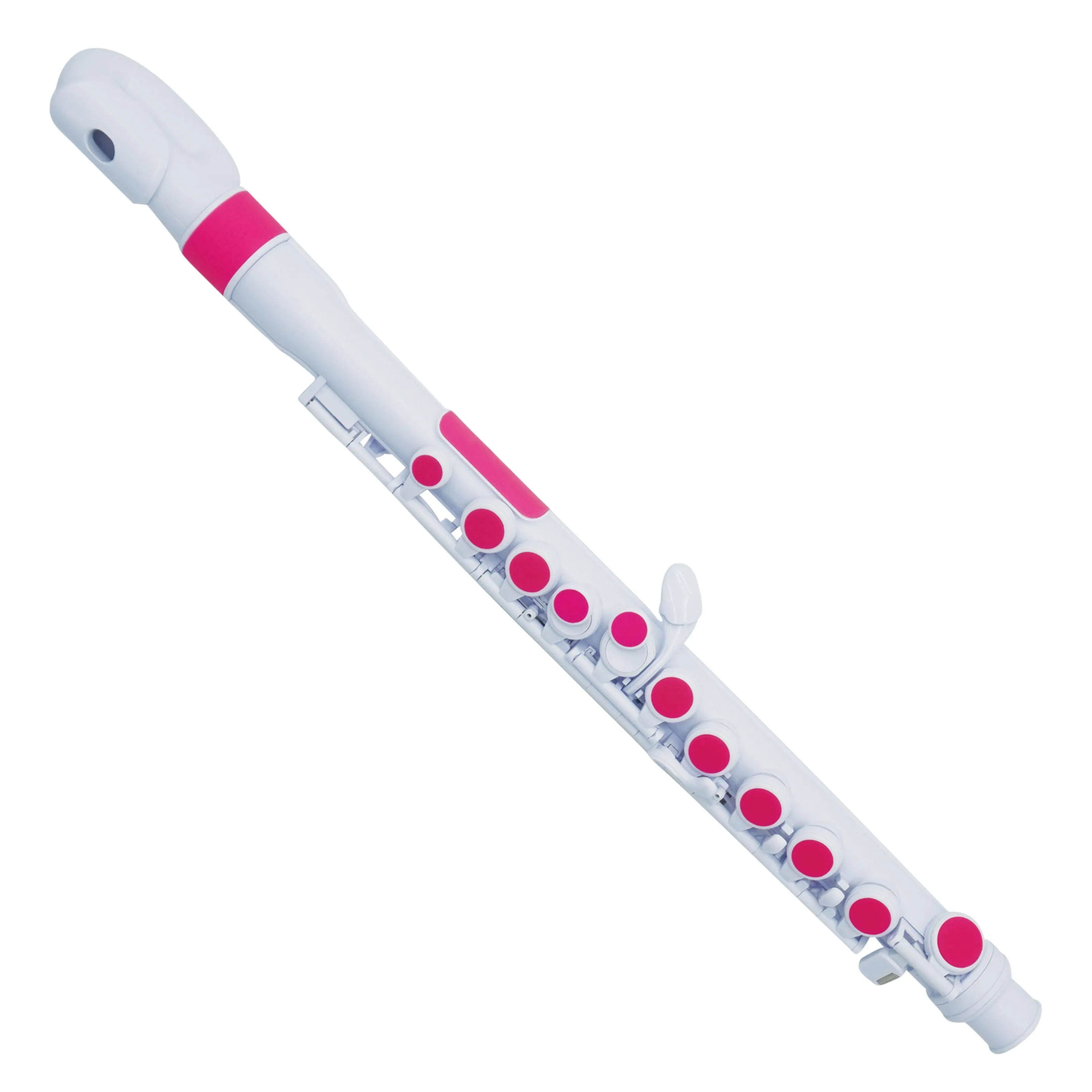 Nuvo jFlute 2.0, C Flute - Plastic, White/Pink, for Beginners to Advanced Players