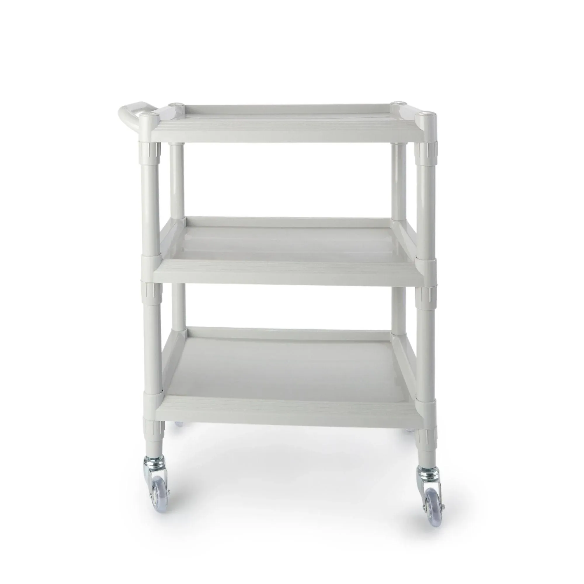 McKesson - 81-63530 - Utility Cart McKesson Plastic 17.5 X 25.25 X 35 Inch Light Gray Shelves Outside: 25-1/4 X 17-1/2 Inch, Shelves Inside Flat Space: 15.88 X 15.67 Inch McKesson Brand 81-63530