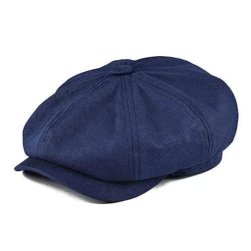 BOTVELA Men's Newsboy Flat Cap 100% Cotton Gatsby Ivy Golf Cabbie Hat