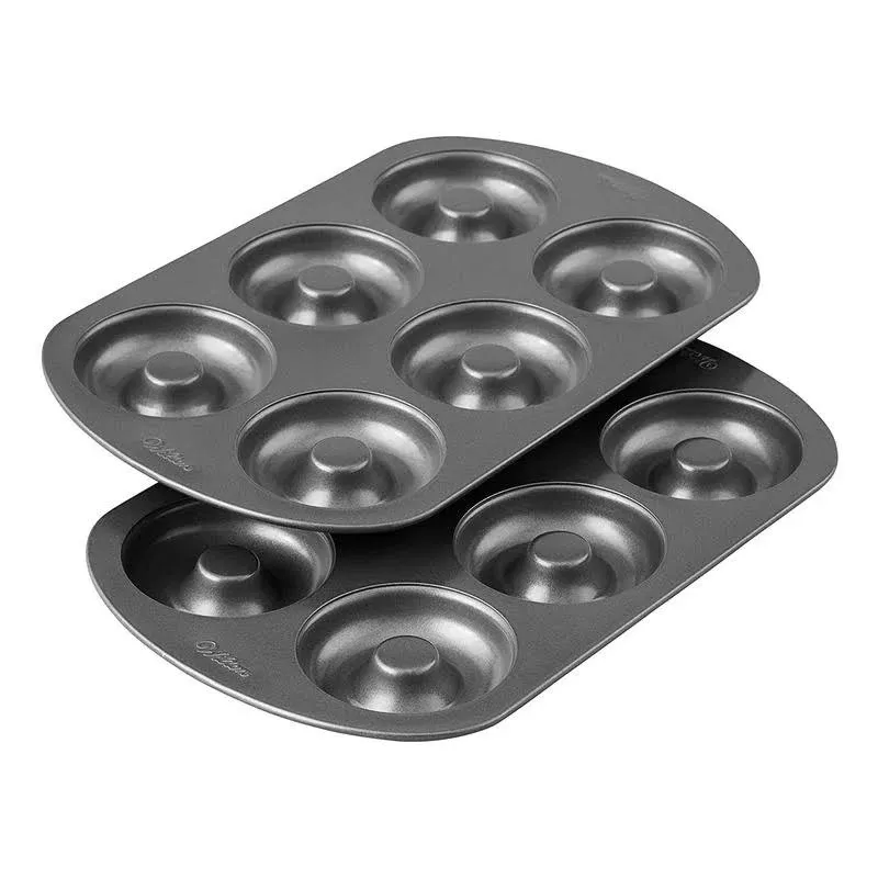 Wilton Non-Stick 6-Cavity Donut Baking Pans, 2-Count