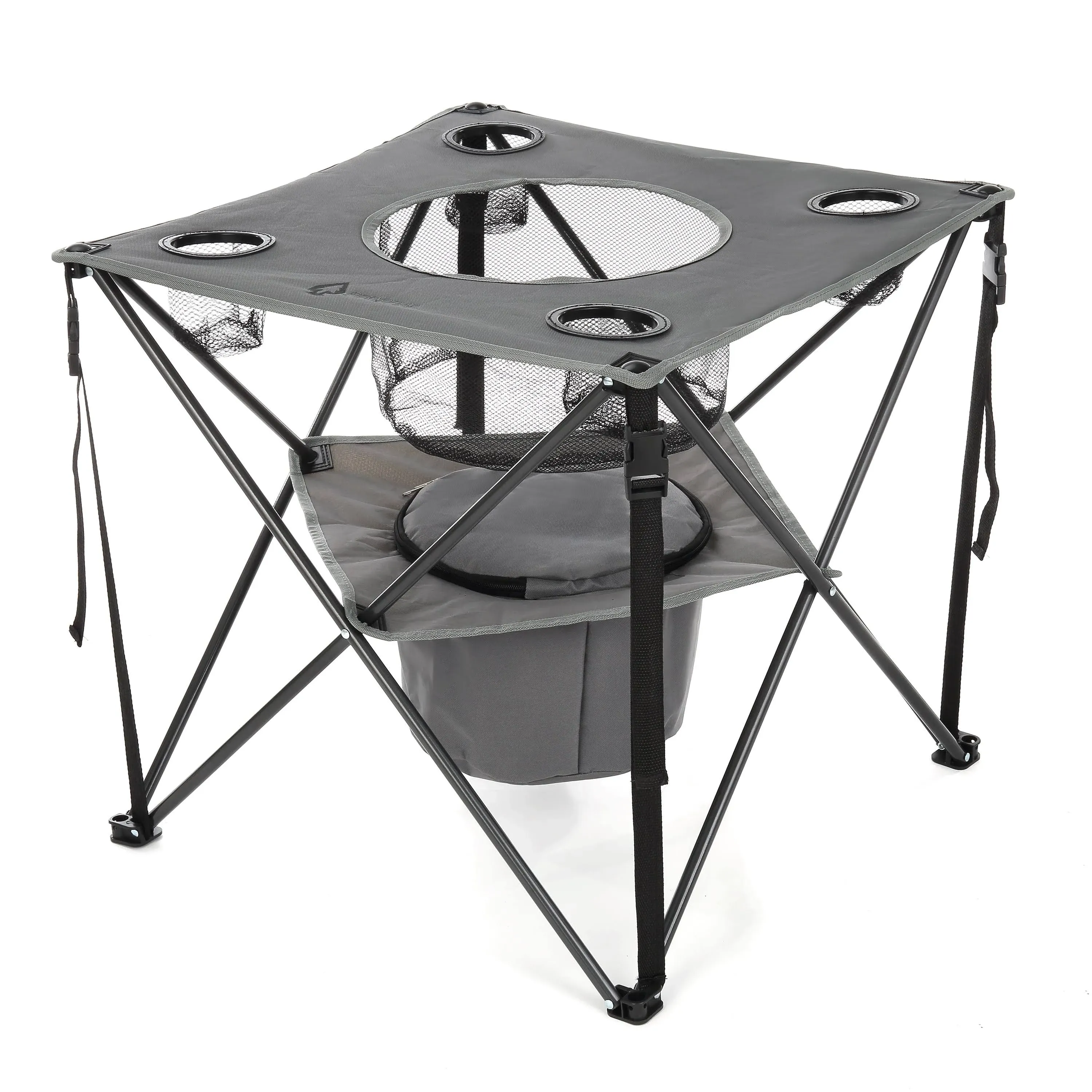 Arrowhead Outdoor 33.5 Portable Folding Tailgate Table, 4 Cup Holders, Food ...