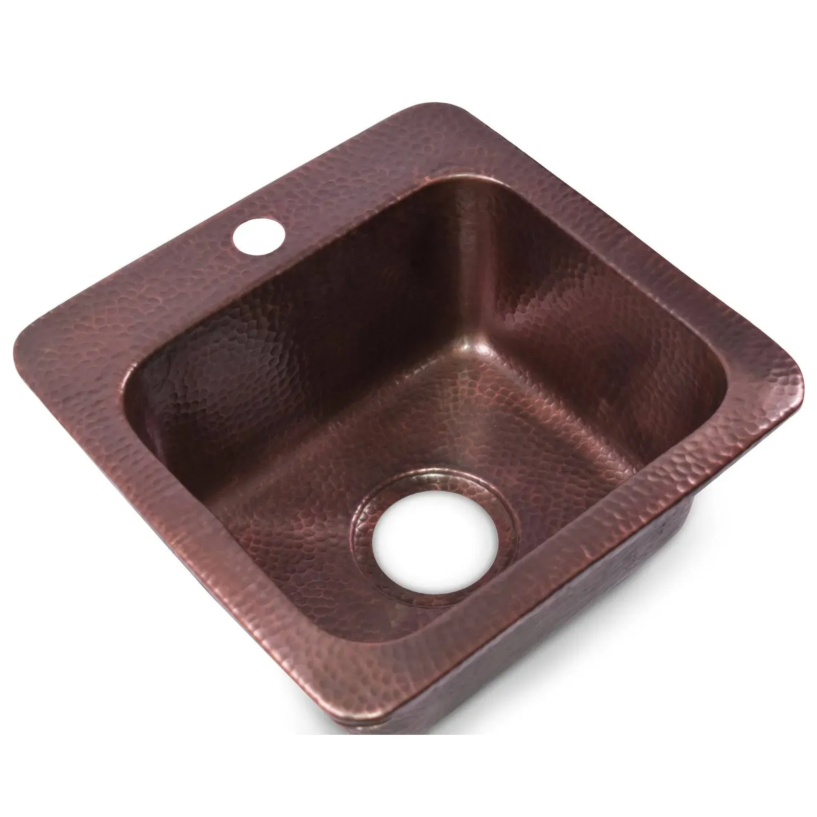 Monarch Abode 17092 Pure Copper Hand Hammered Baxter Bar Prep Sink (15 inches)