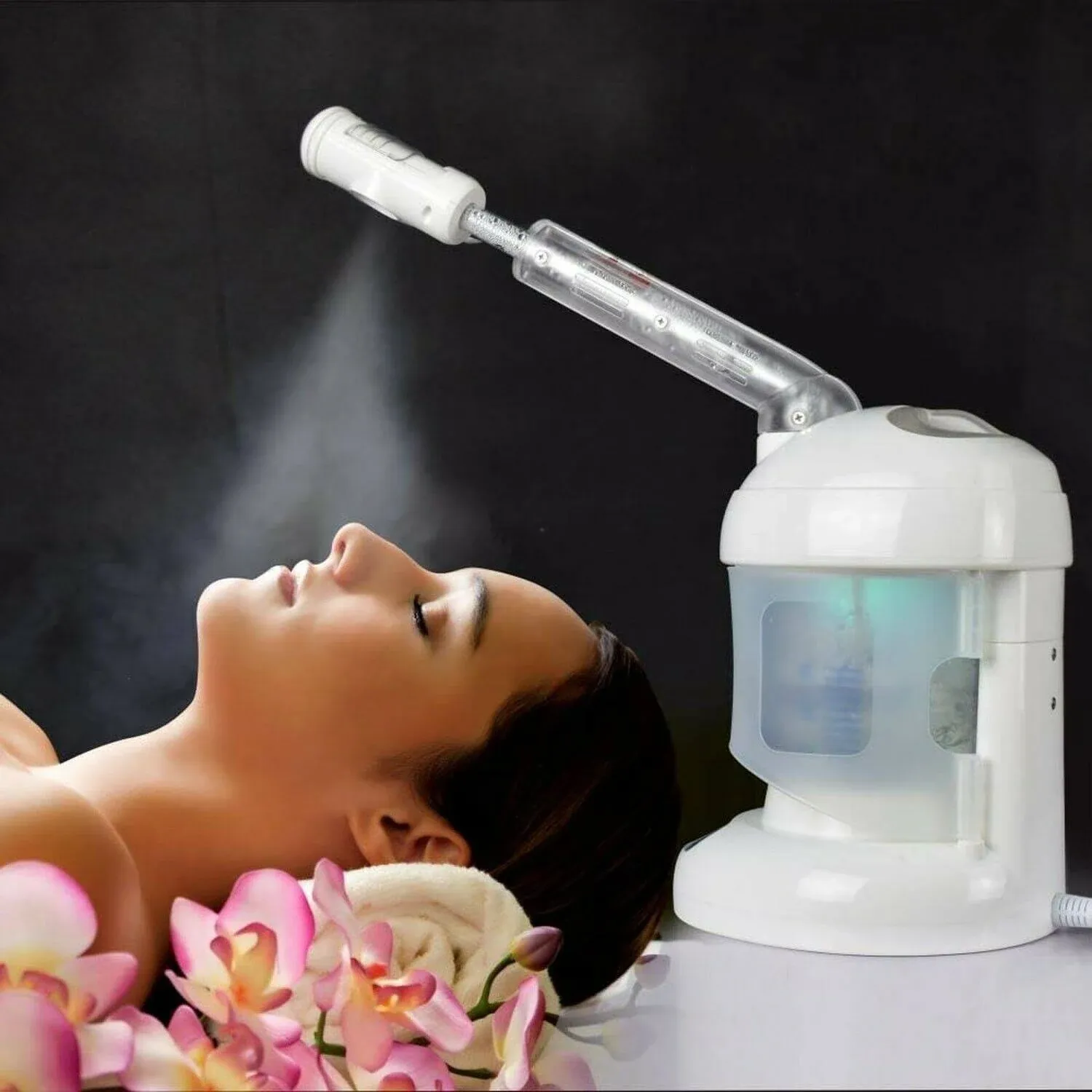 Kingsteam Facial Steamer, with Extendable Arm Ozone Table Top Mini Spa Face ...