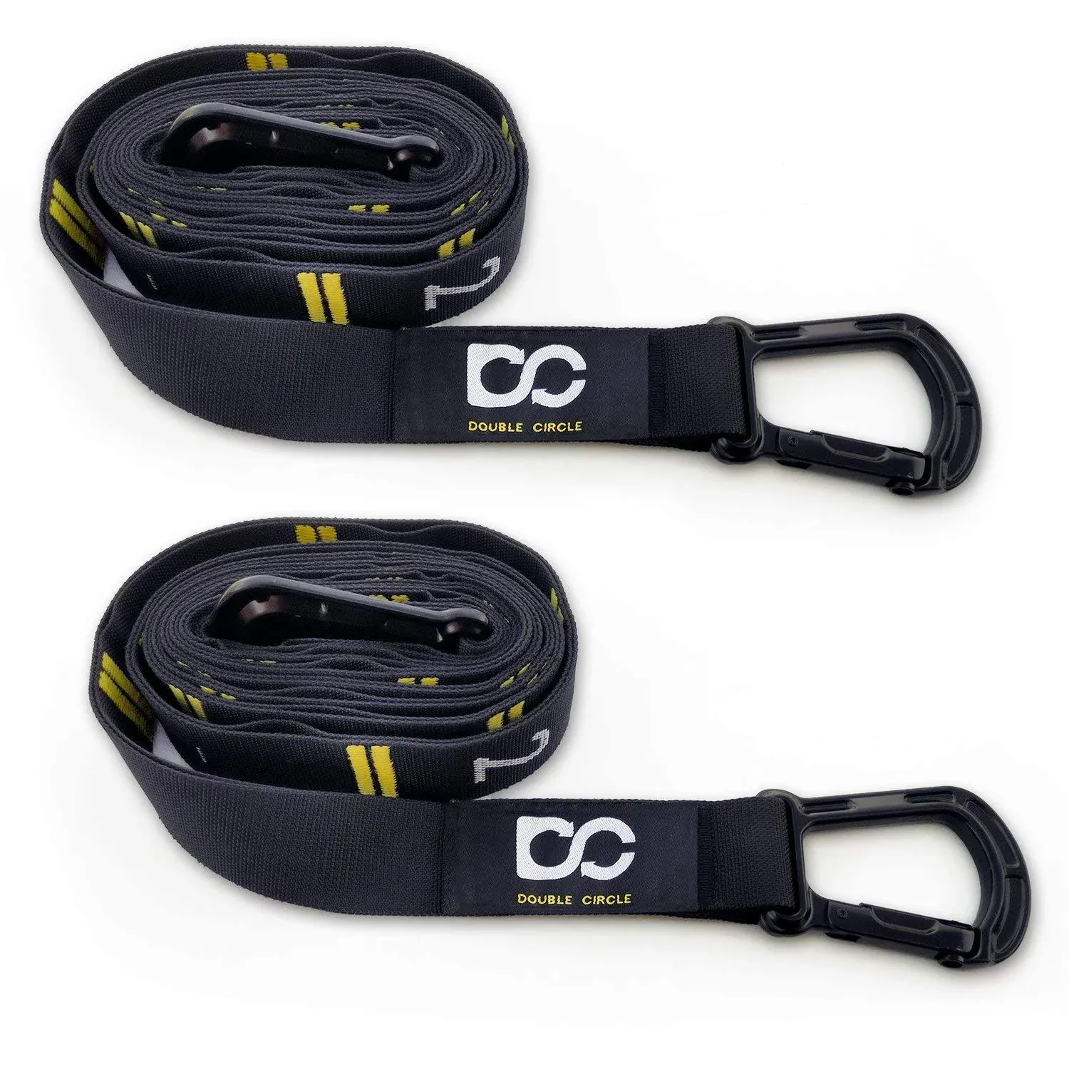 Double Circle Quick Adjust Numbered Straps for Gymnastic Rings - Carabiner System and Exercise Video Guide for Full Body Workout, Calisthenics, and Home Gym