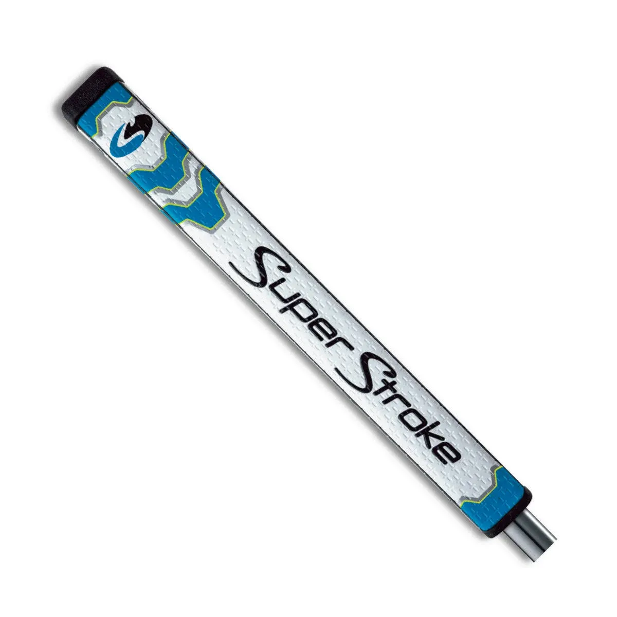 SuperStroke CounterCore Pistol GT™ Golf Putter Grip, White/Blue (Pistol GT™ Tour) | Consistent and Reliable Putting Stroke | Reduces Face Angle Rotation | Adjustable Weight System