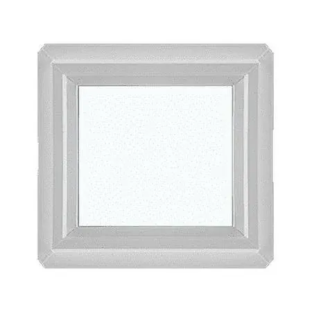 Shed Windows and More 16" x 16" Double Pane Non-Opening Window Tempered Low-E Glass White Vinyl Frame