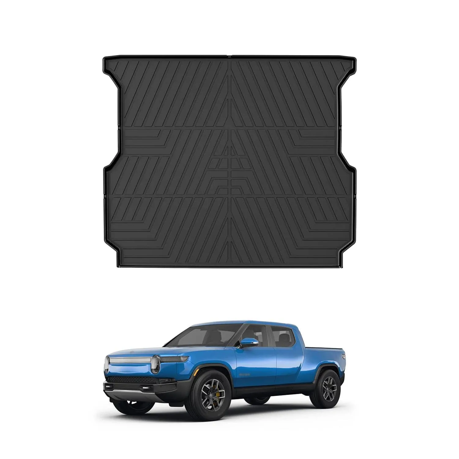 Mixsuper Truck Bed Mat Compatible with 2022-2023 2024 Rivian R1T, All Weather ...