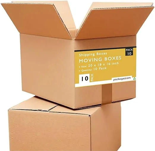 20 x 18 x 16 Medium Moving Boxes Strong Shipping Boxes 6 Pack