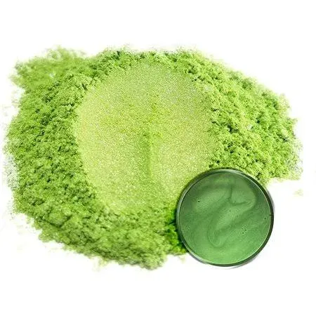 Eye Candy Premium Green Mica Powder Pigments | Multipurpose DIY Arts and Crafts Additive | Acrylic, Woodworking, Bath Bombs, Resin, Epoxy, Soap, Fishing Lures (Green Tea)