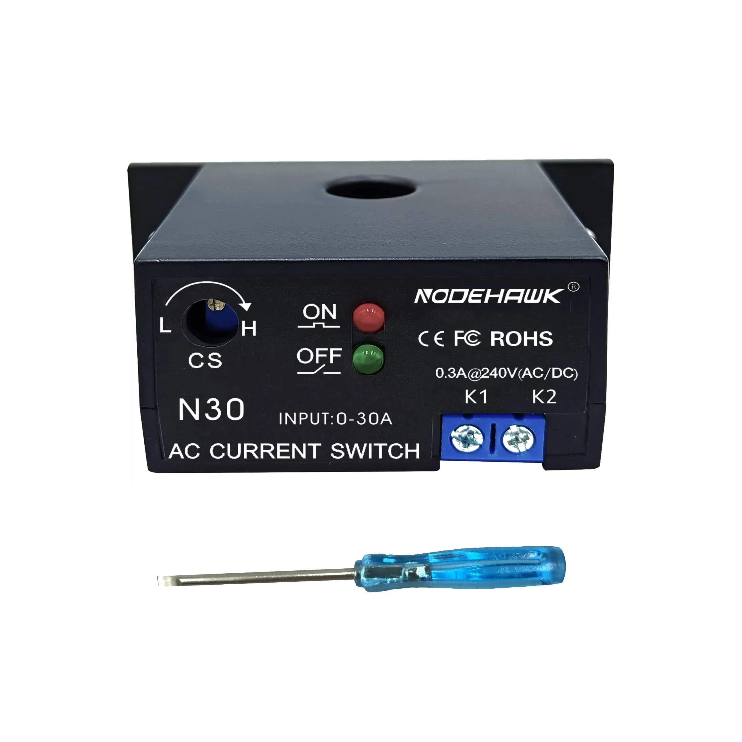 Current Sensing Relay AC Current Sensing Switch 0-30A Normally Closed Current...