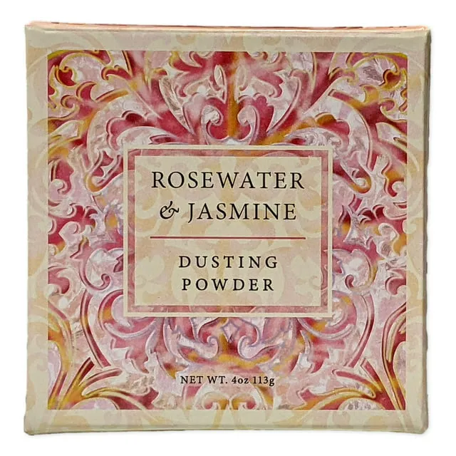 Greenwich Bay Trading Co. Dusting Powder, 4 Ounce, Rosewater & Jasmine - 2 PACK