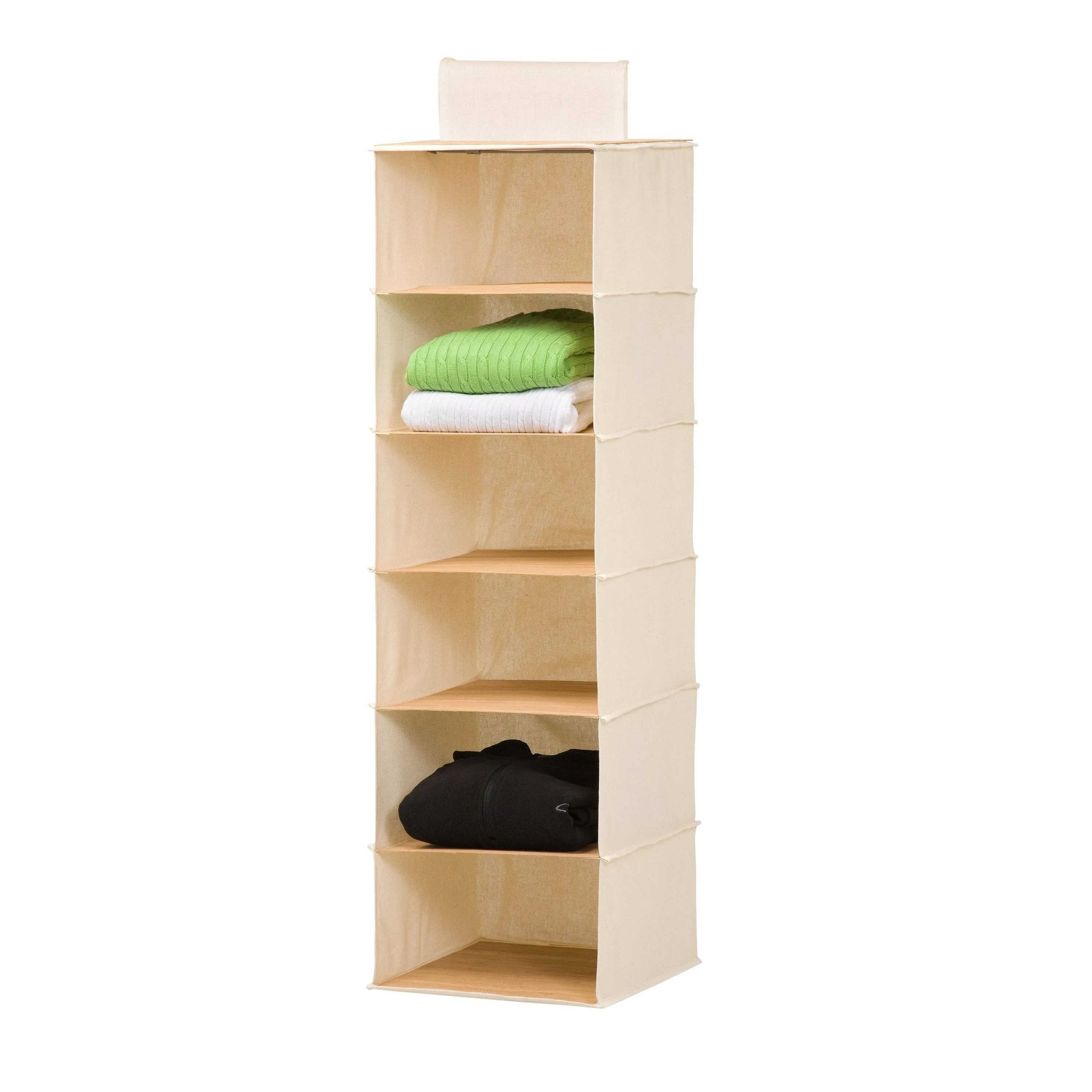 Honey-Can-Do 6 Shelf Hanging Organizer - Bamboo/Natural