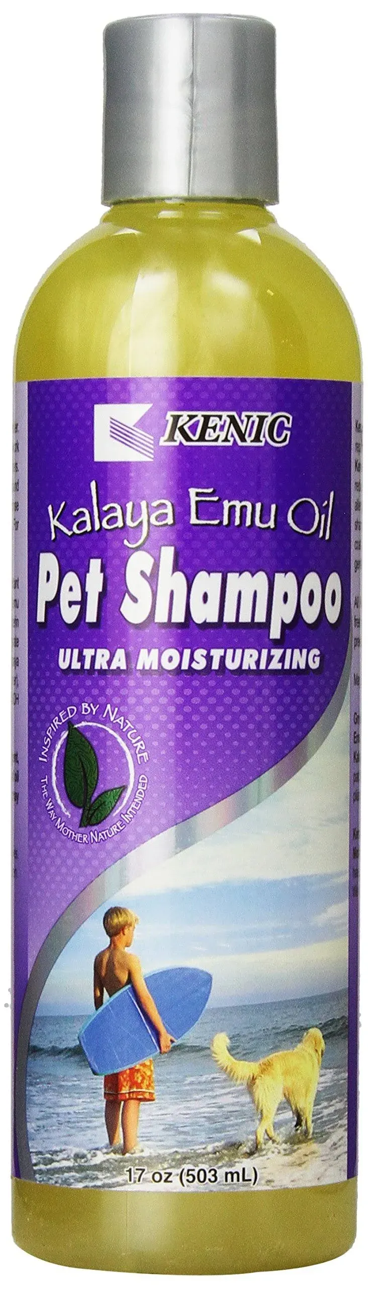 Kenic Kalaya Ultra Moisturizing & Restorative Emu Oil Pet Shampoo- Soap & Paraben Free- Made in USA- for Dogs and Cats