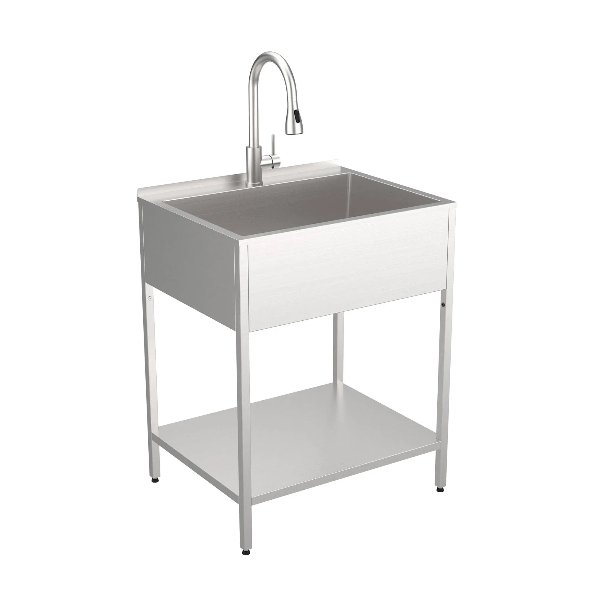 Transolid Trs_Ews-2822S 28" Free Standing Single Basin Stainless Steel - Matte Black