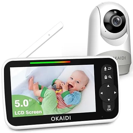 OKAIDI OD8050 Baby Monitor w/ Camera &amp; Audio 720P ~ 5&#034; HD Display 2-Way *3517C6C