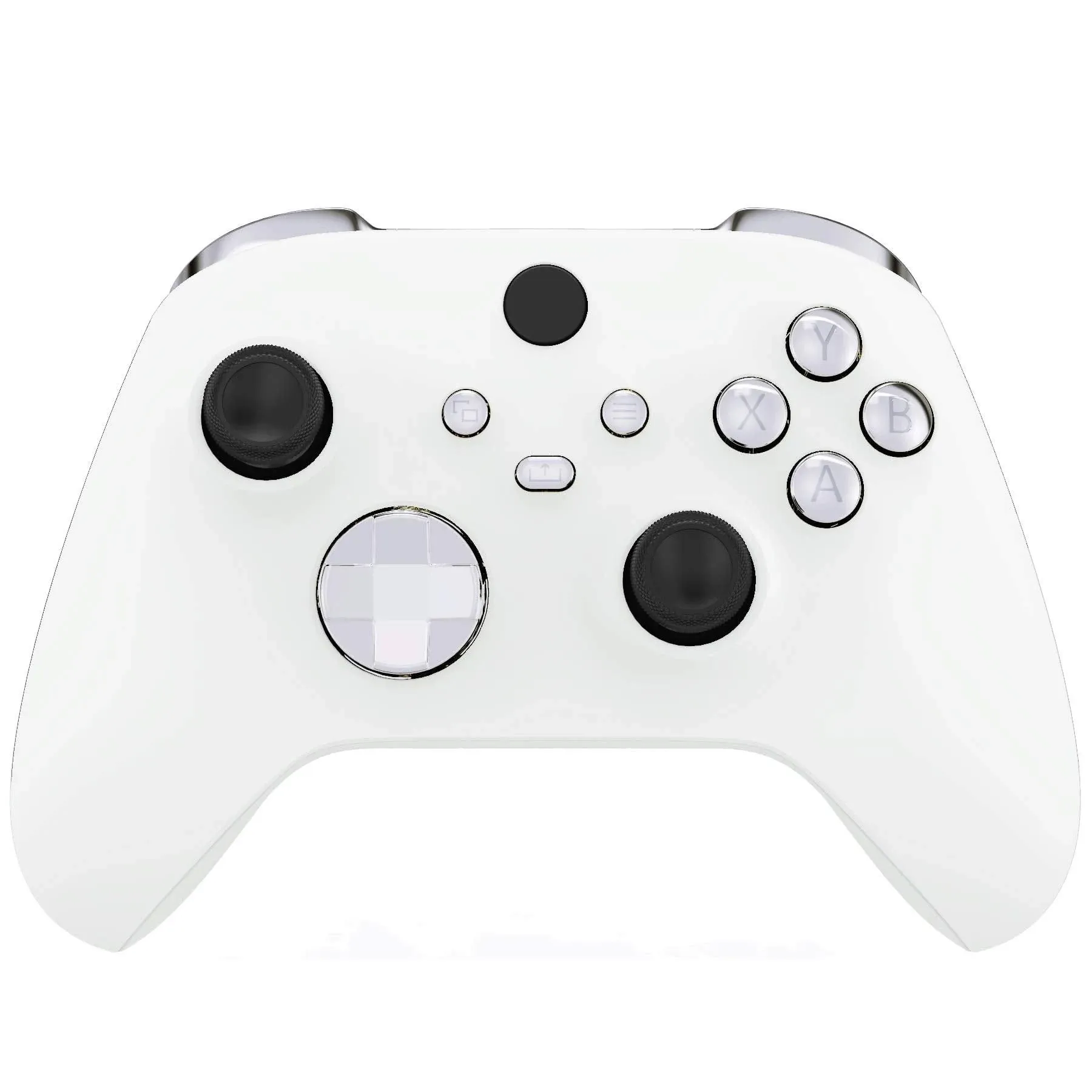 eXtremeRate Replacement Full Set Buttons for Xbox Series X & S Controller - Chrome Silver