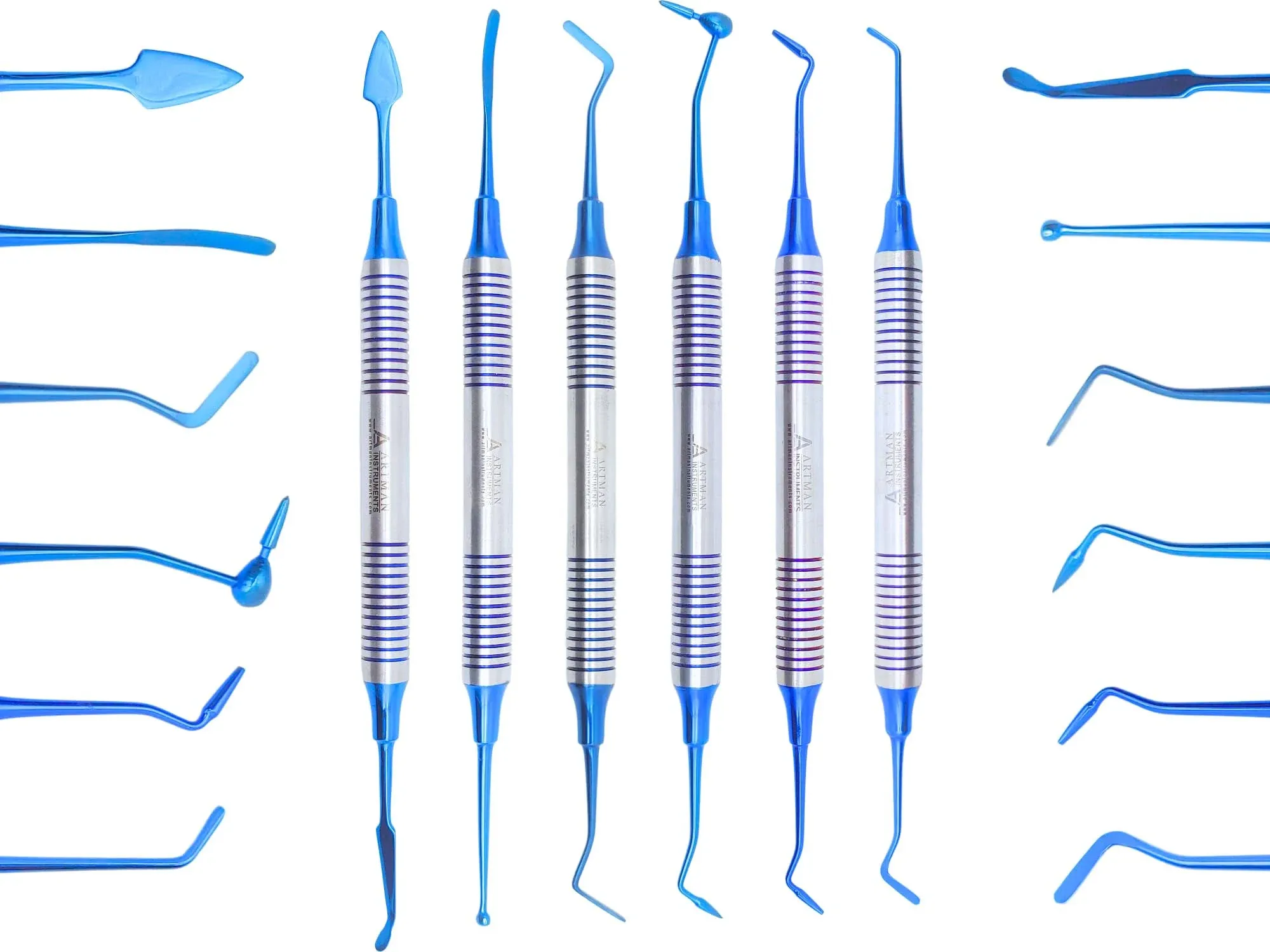 Set of 6 Dental Composite Filling Instruments kit premium by Artman Instruments