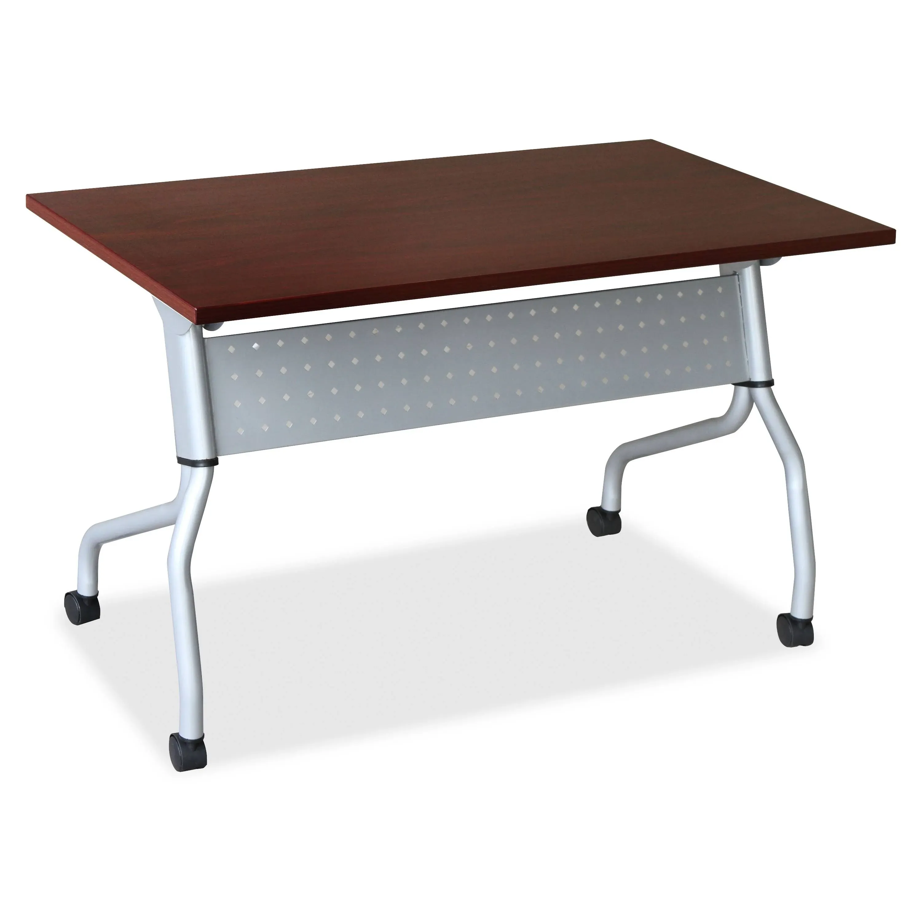 Lorell Mahogany Flip Top Training Table