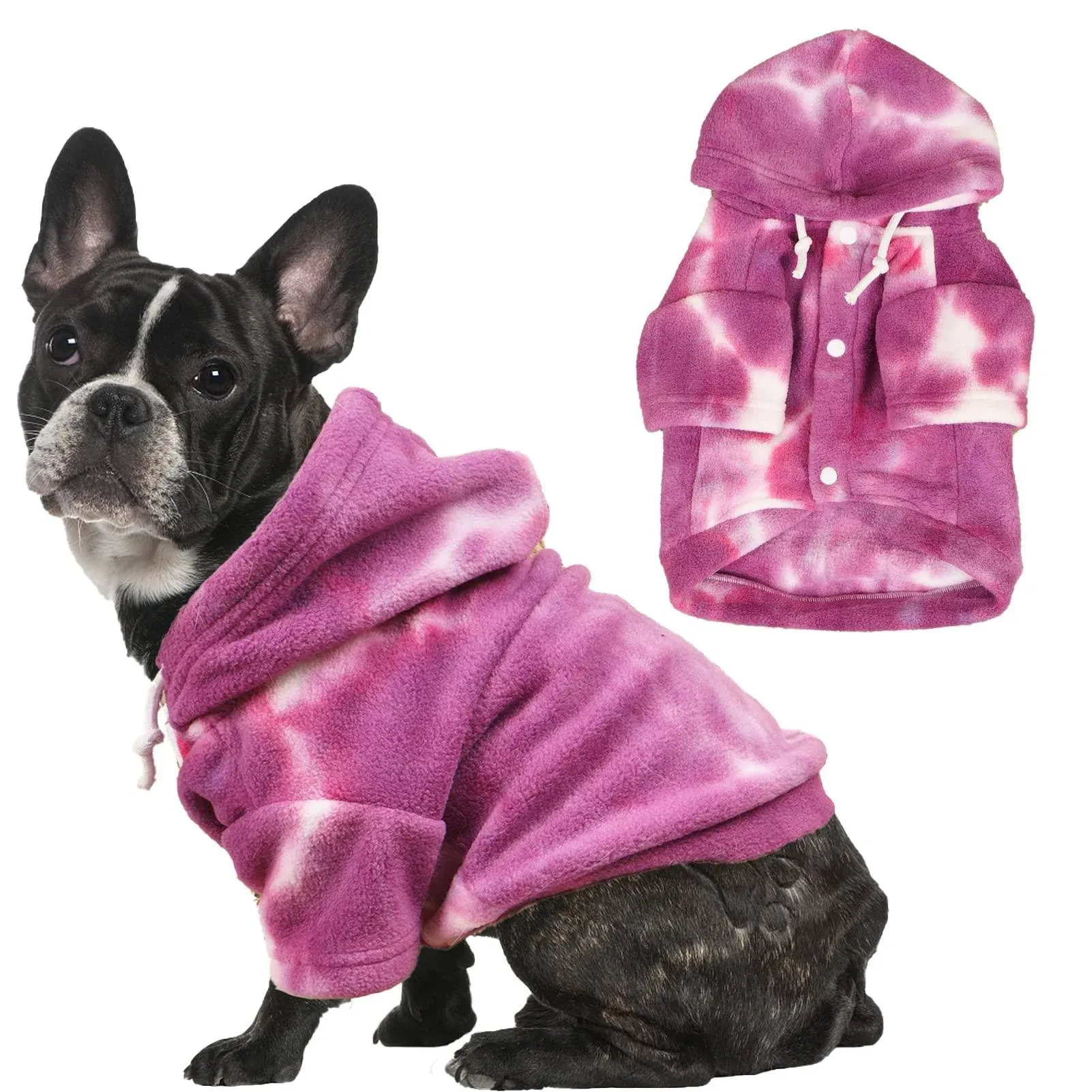 Mklhgty Tie Dye Dog Clothes Hoodie, Pet Winter Coat, Puppy Sweatshirts for Small ...