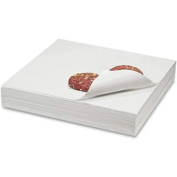 18" x 18" Butcher Paper White Disposable Wrapping or Smoking Meat - 100 Sheets