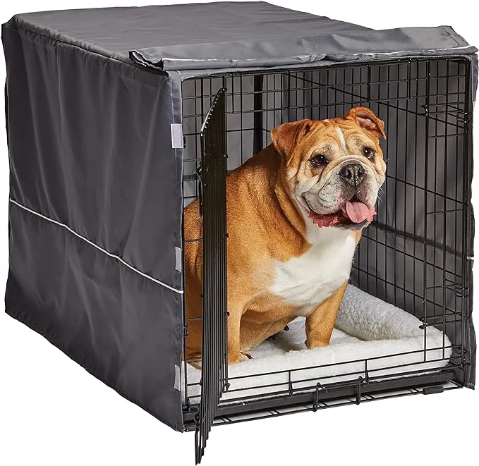 Midwest Dog Crate Cover, Privacy Dog Crate Cover Fits Midwest Dog Crates, Machine Wash & Dry, Size: 36-Inch, Gray